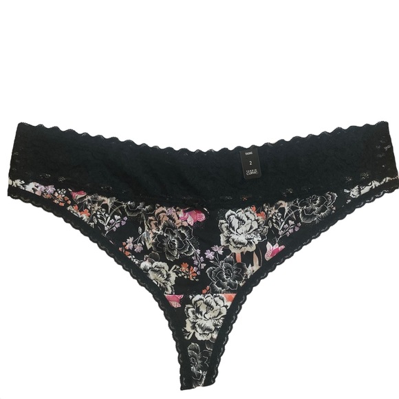 TORRID: NWT Cotton Mid-Rise Thong Lace Trim Panty - Size 2 / 2x - Picture 2 of 7